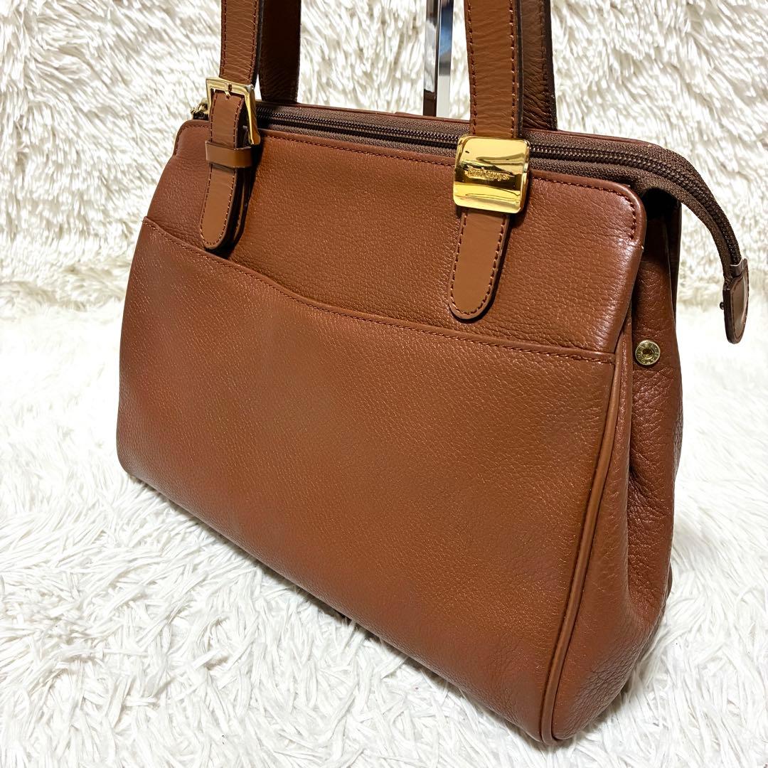 【Burberry 】トートバッグ ショルダーバッグ レザー ブラウン