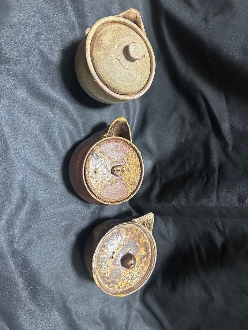 備前焼宝瓶 3点