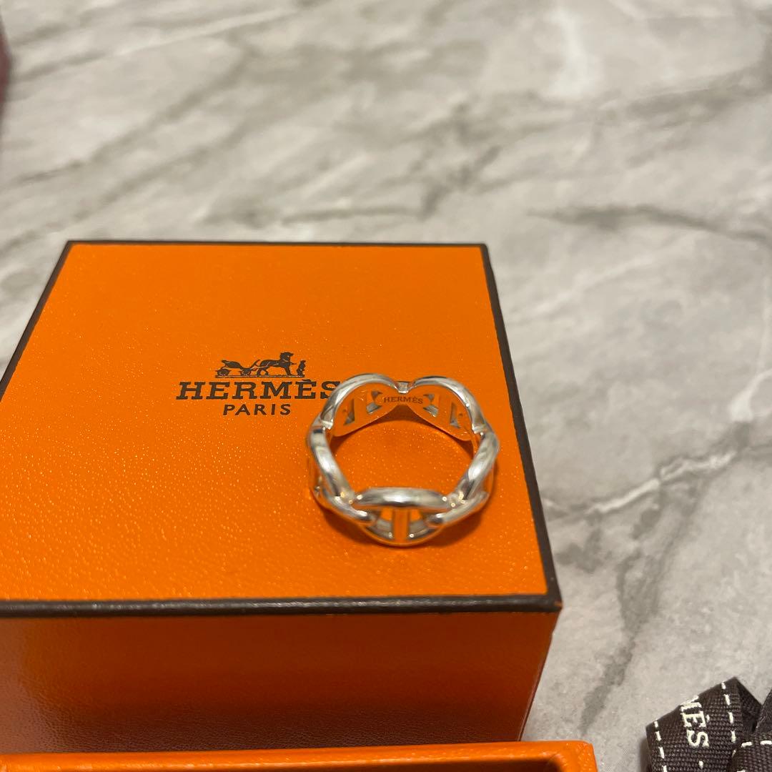 HERMES シルバー チェーンリング