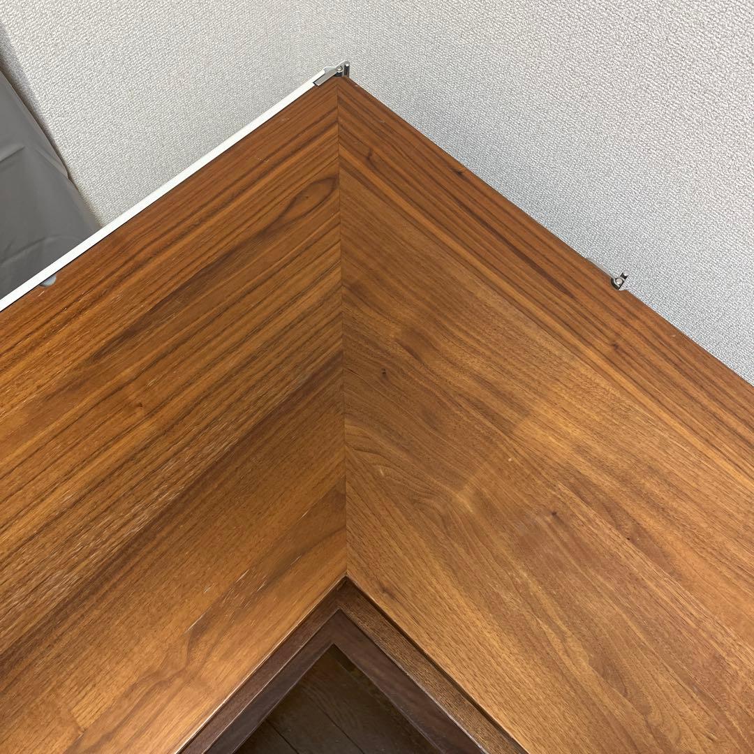 無印良品　ステンレスユニットシェルフ　コーナータイプ(ウォールナット材)セット