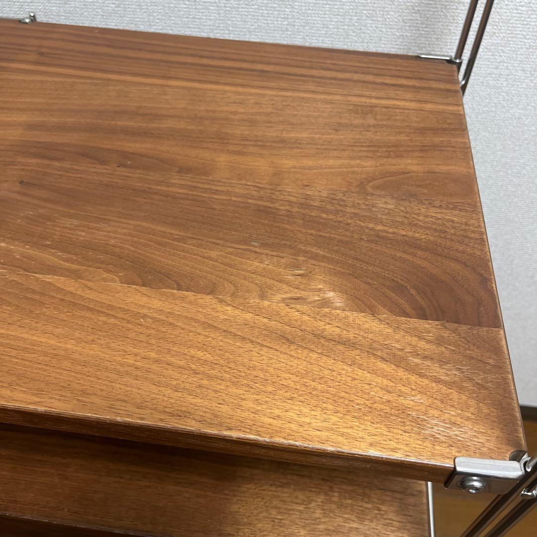 無印良品　ステンレスユニットシェルフ　コーナータイプ(ウォールナット材)セット
