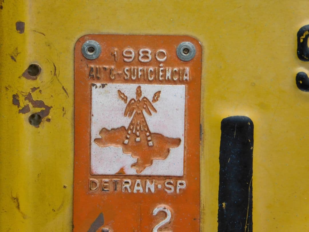 【激レア品放出】本物 1980年ブラジル国サンパウロ州ナンバープレート　#超貴重