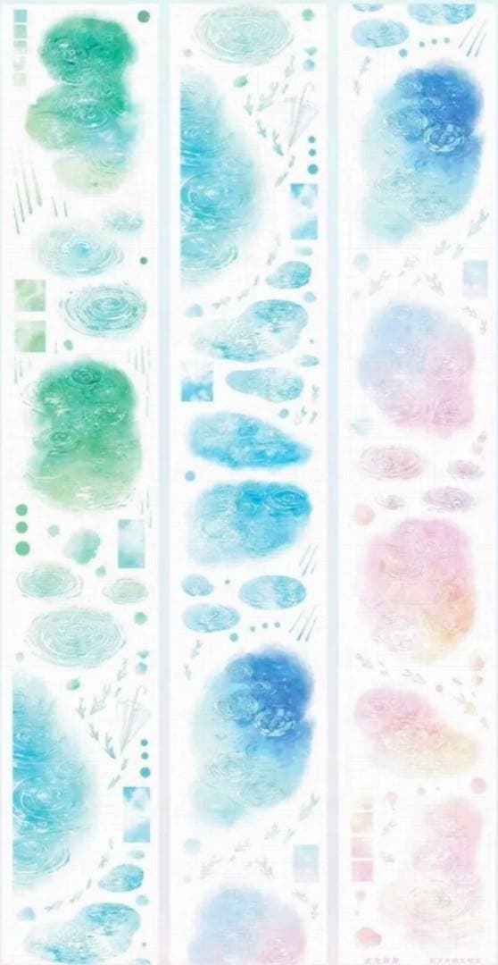 PET半透明 波光粼粼 7cm×10m 海外マスキングテープ　海外マステ