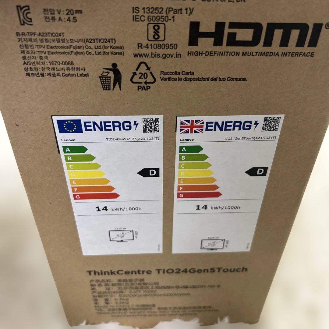 【美品】ThinkCentre Tiny-in-One 24 Gen 5 モニタ