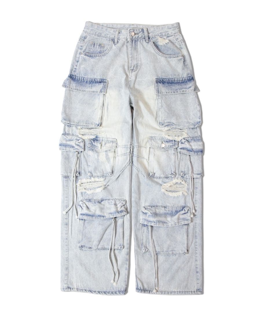 GA DAMAGE-BUGGY CARGO ダメージバギーカーゴデニムパンツ
