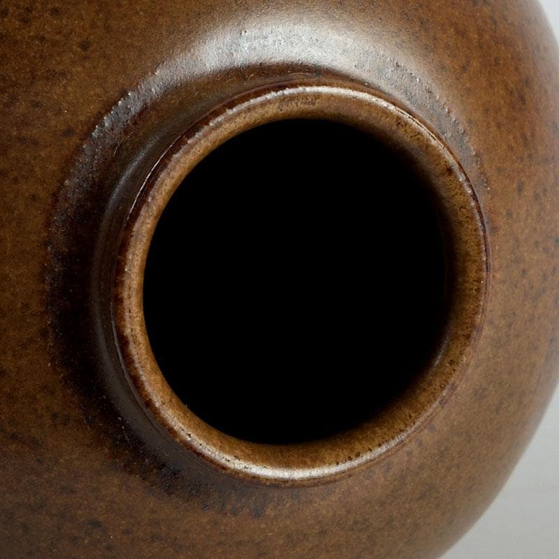 茶道具　笹田（平安）仁史作　大名物　國司茄子写　茶入　共箱　V　9327