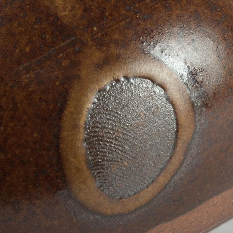 茶道具　笹田（平安）仁史作　大名物　國司茄子写　茶入　共箱　V　9327