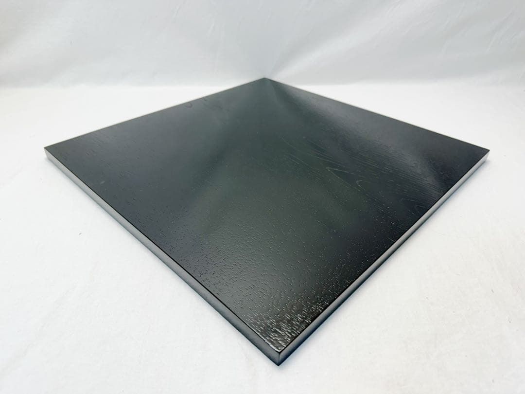 未使用 茶道具 柿合黒塗 大板 敷板42.5cm×42.5cm 元箱