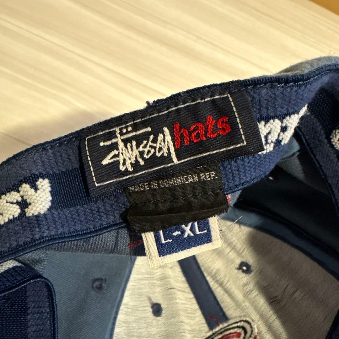 90s OLD STUSSY 激レアカラー ネイビーフェード 紺タグ キャップ