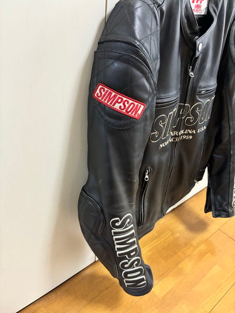 シンプソン　ライダースレザージャケット 革ジャン