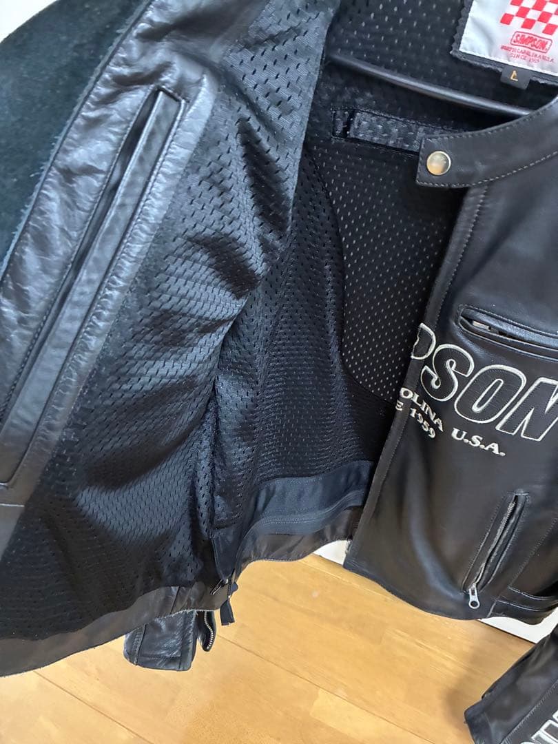 シンプソン　ライダースレザージャケット 革ジャン