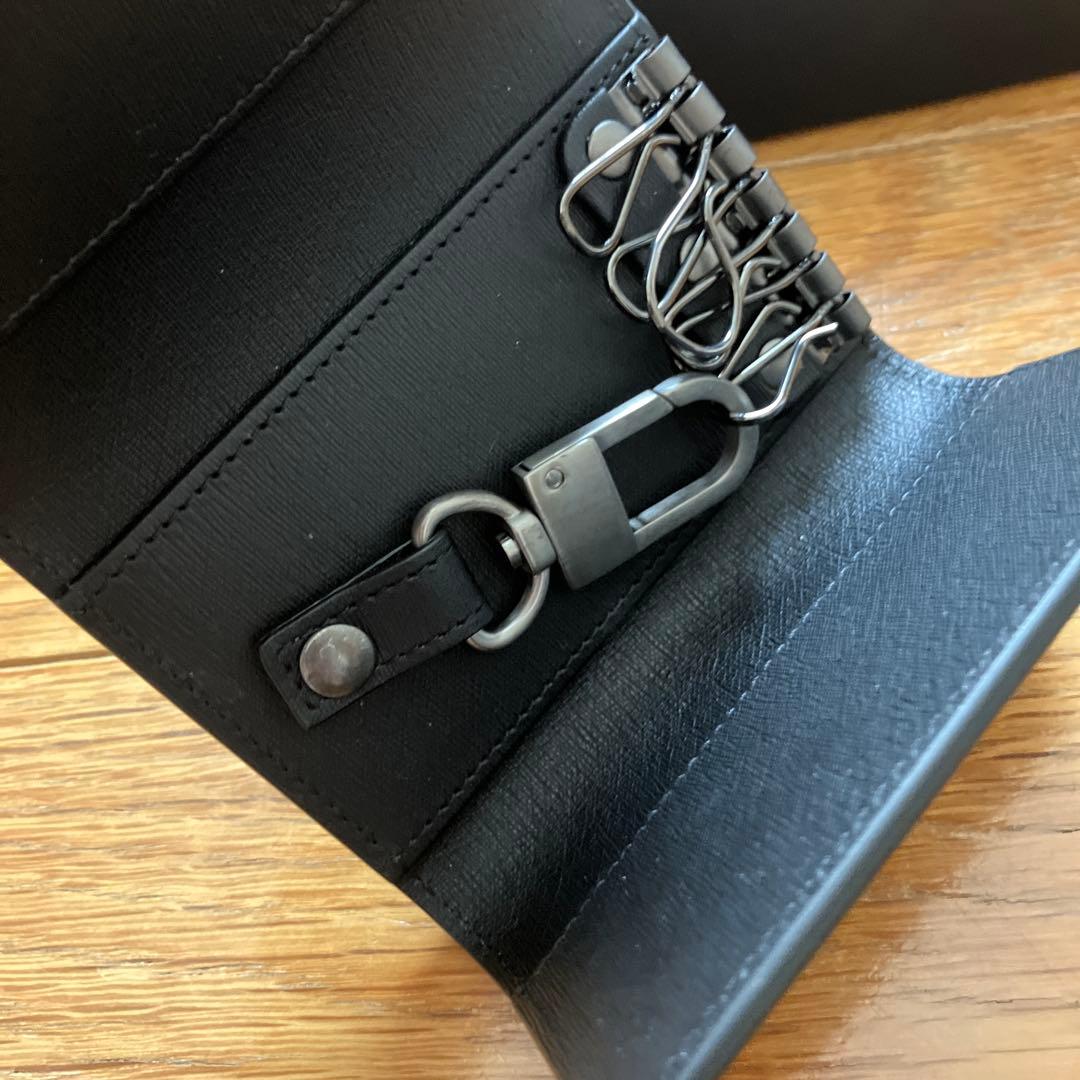 ブラック 合成皮革 キーケース 箱付き　Dunhill