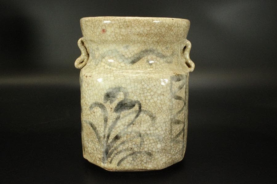 茶道具 絵志野 水指 時代物(ZE574)