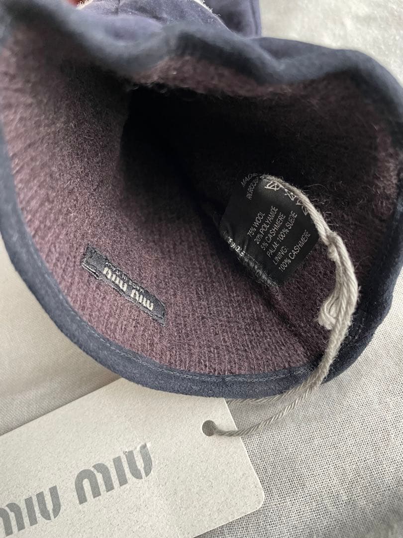 【希少・新品】miumiu 00s archive レザー グローブ 手袋