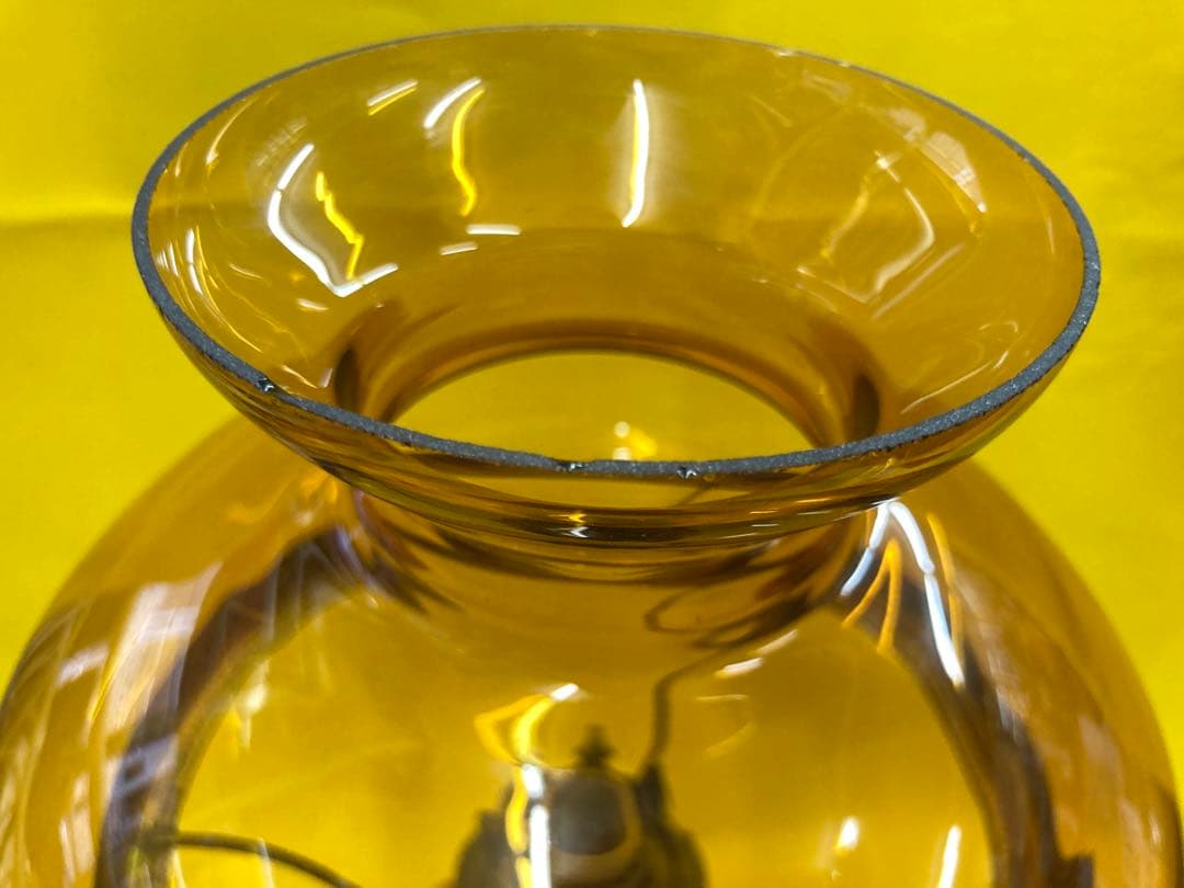 アンバーガラスのクラシックランプ　飾り専用