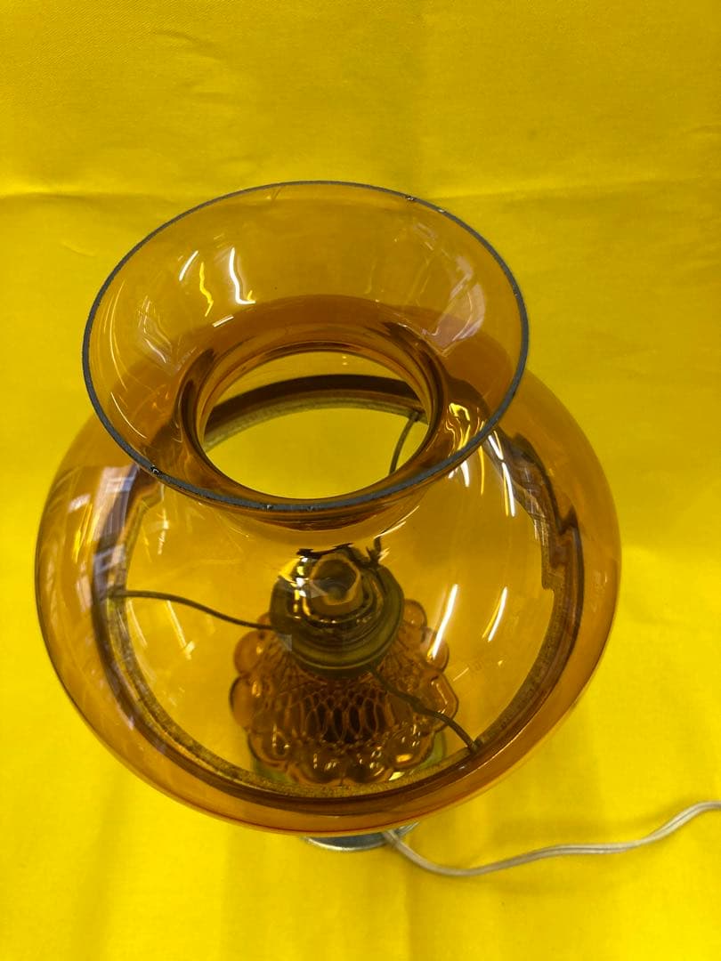 アンバーガラスのクラシックランプ　飾り専用