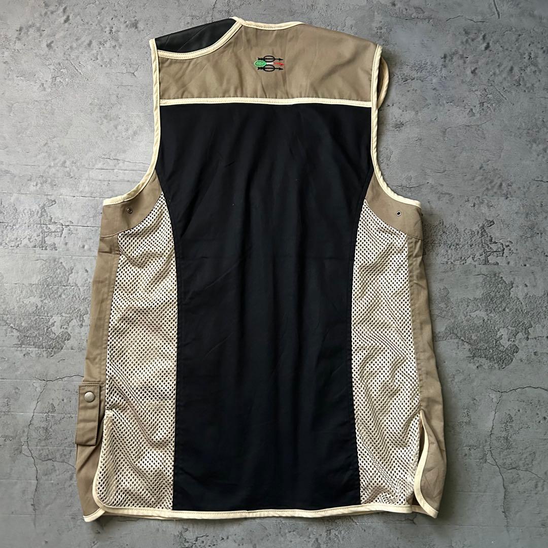 Beretta 本革 レザー XL メッシュバック ベスト ブラック ベージュ