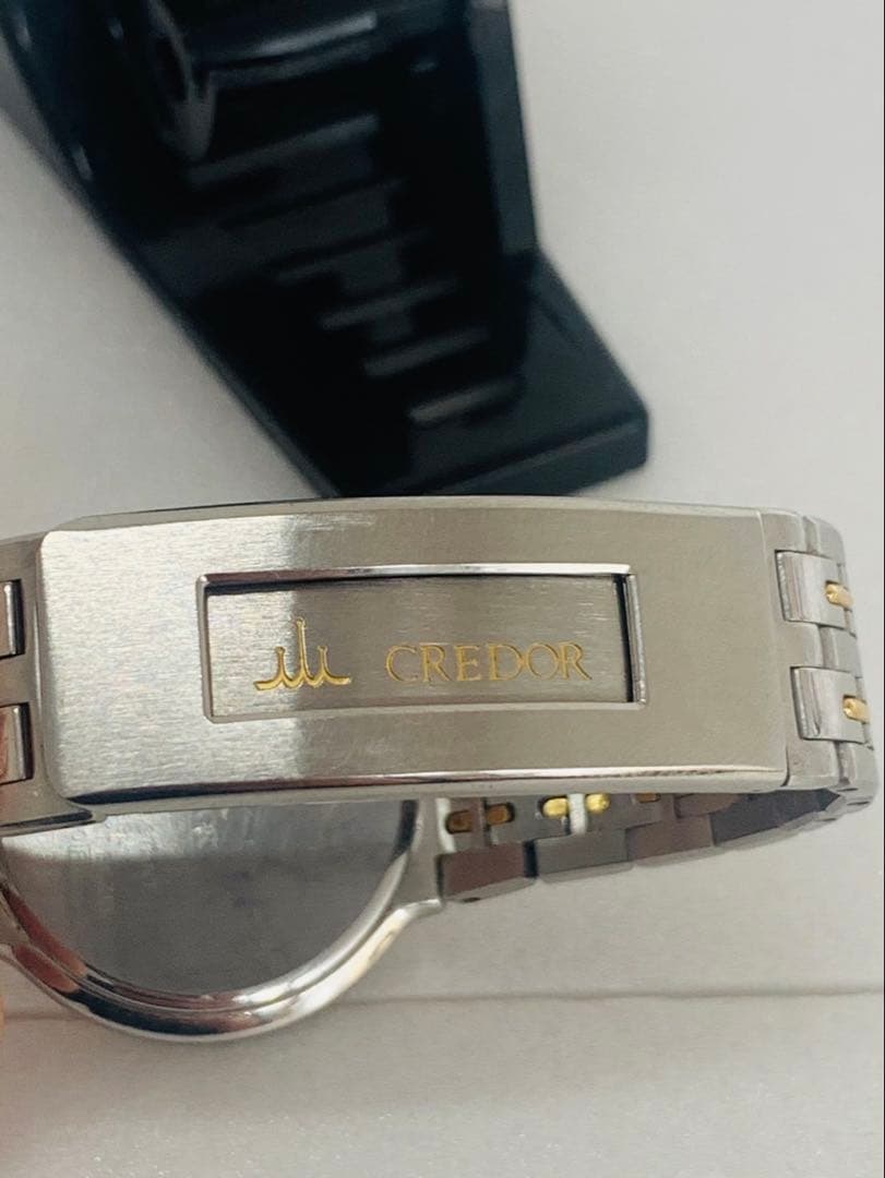 【美品】セイコー QZ 8N81-6000 クレドール SS×18KT