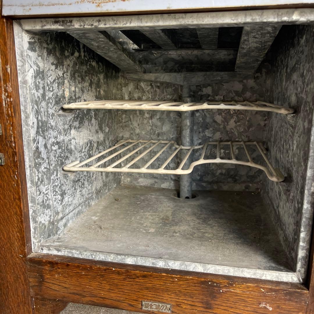 昭和レトロ　木製冷蔵庫　氷冷蔵庫　ビンテージ冷蔵庫