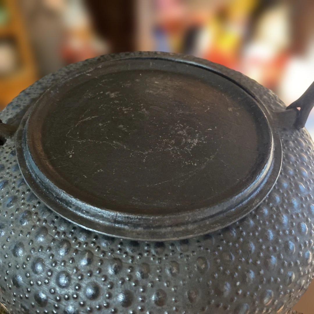 南部鉄瓶 砂鉄 健次郎 茶道具　超希少　1.85Ｌ　大きめ