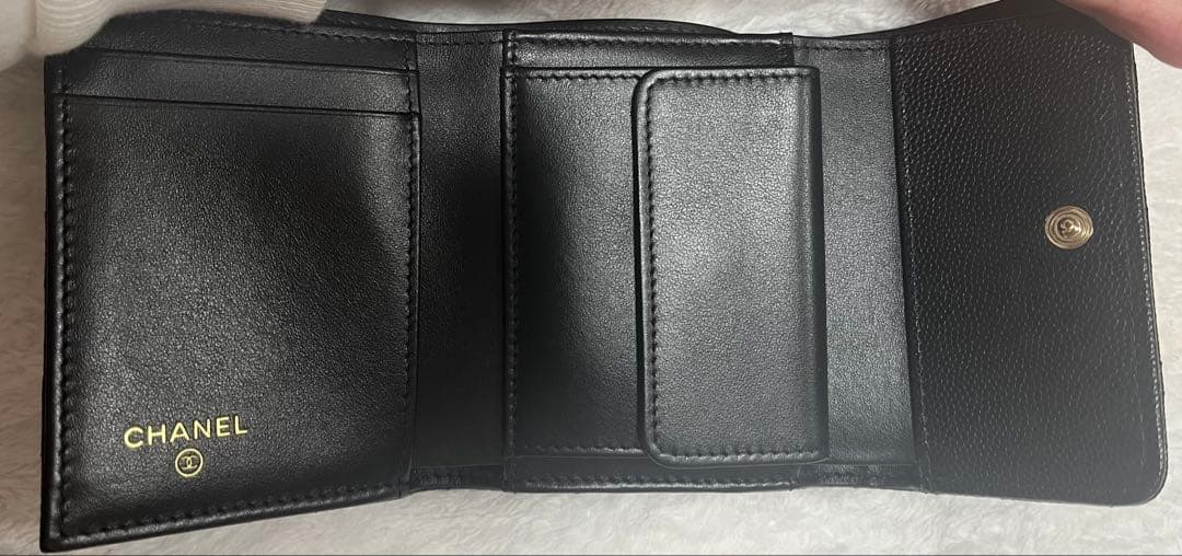 CHANEL 三つ折り財布 マトラッセ コンパクトウォレット