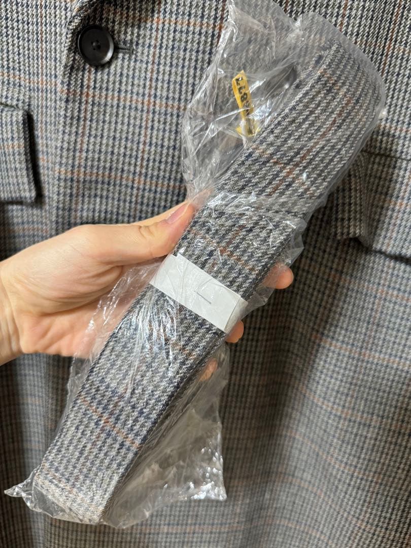 ジャケット・アウター AURALEE DOUBLE FACECHECKCHESTERFIELDCOAT