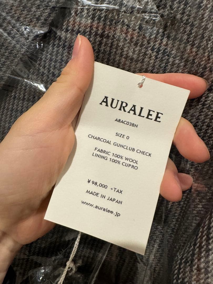 ジャケット・アウター AURALEE DOUBLE FACECHECKCHESTERFIELDCOAT