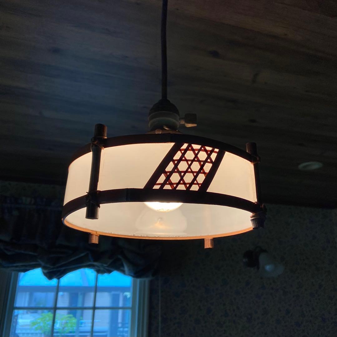 電笠　乳白硝子　昭和レトロ　和モダン　大正浪漫