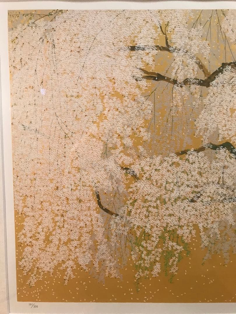 メル24736さま専用　中島千波「醍醐寺三宝院枝垂櫻吹雪」シルクスクリーン