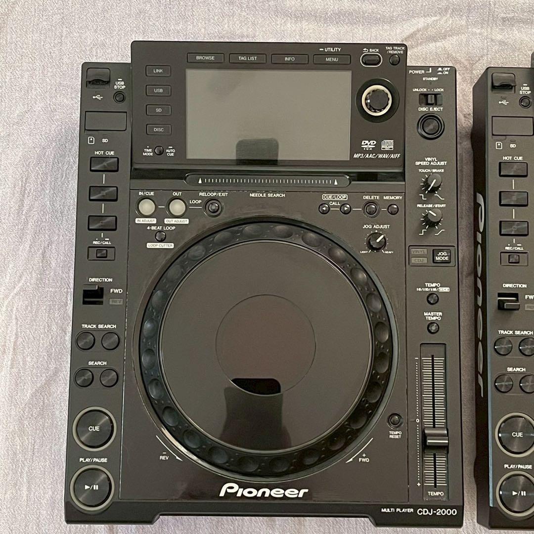 【動作良好】Pioneer CDJ-2000 ×2台セット／メンテ済スタンド付き