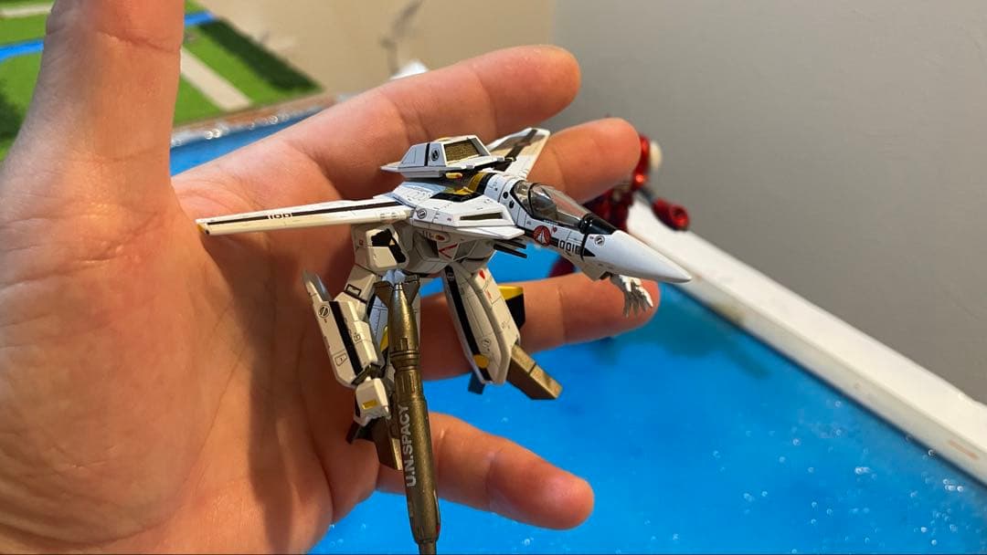 進行中　うえも様　バルキリー水上戦闘　ジオラマ