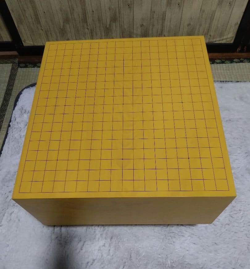 高級囲碁セット/国産 本榧6.4寸（美品）本蛤碁石、那智黒38号