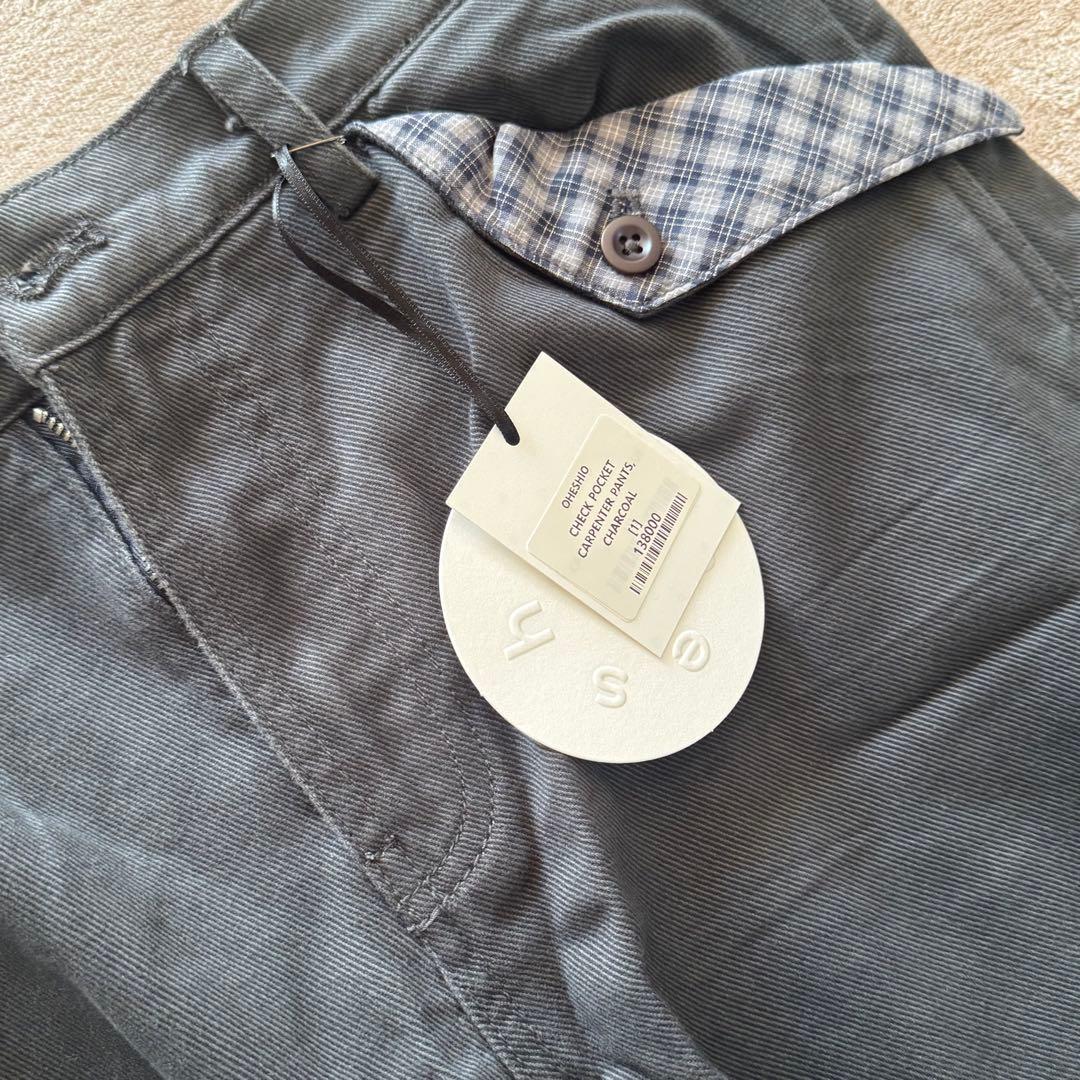 韓国 OHESHIO CHECK POCKET CARPENTER PANTS
