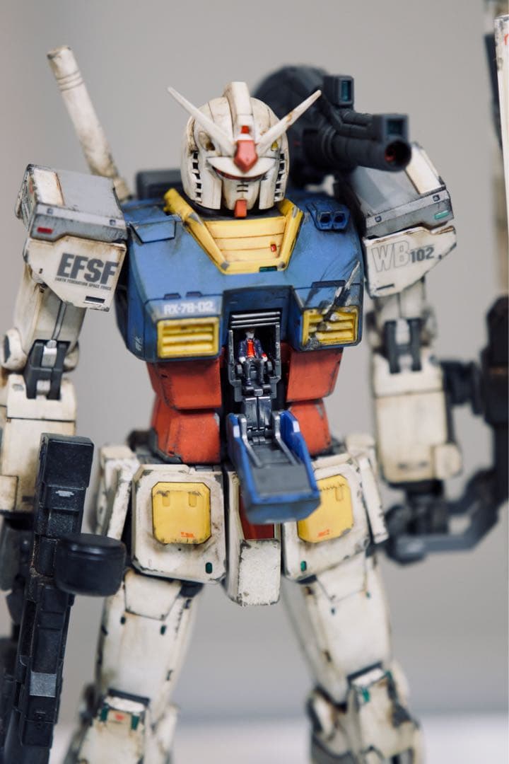 ガンプラ　RX-78 ガンダム　オリジンver. (ウェザリング済み完成品)