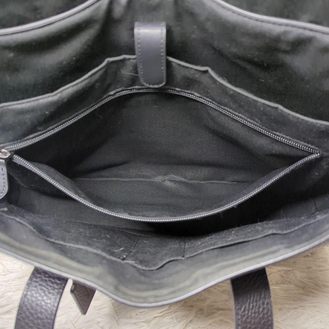 美品✨コーチ ハミルトン ブリーフケース シボ革 黒 A4可 多収納 75757