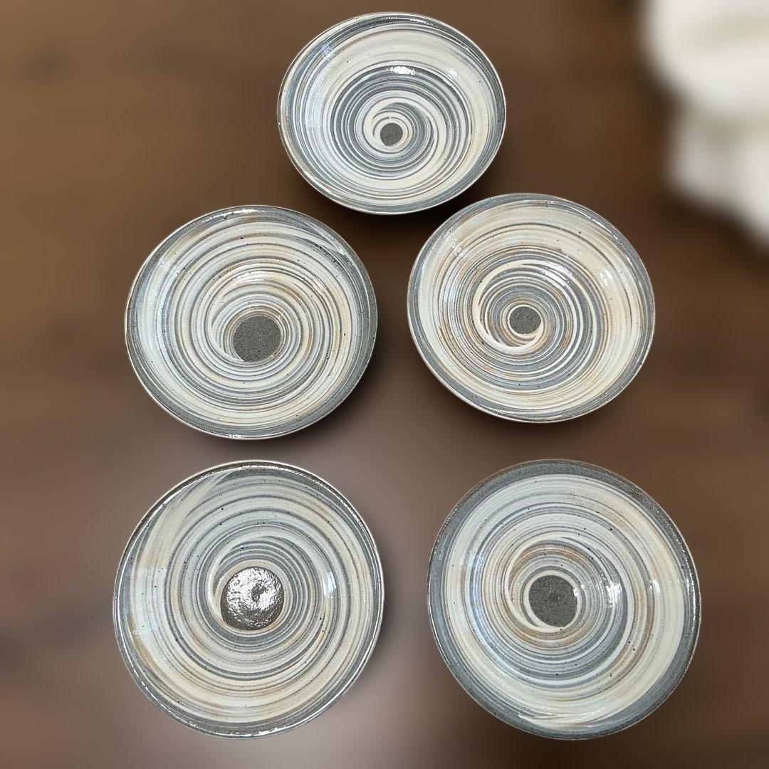 中里隆　隆太窯 唐津刷毛目皿揃　5客