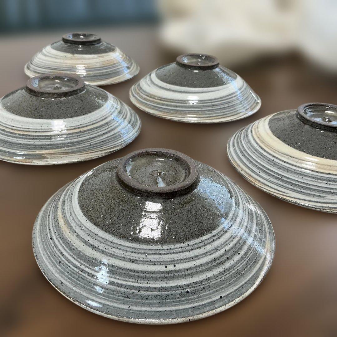 中里隆　隆太窯 唐津刷毛目皿揃　5客