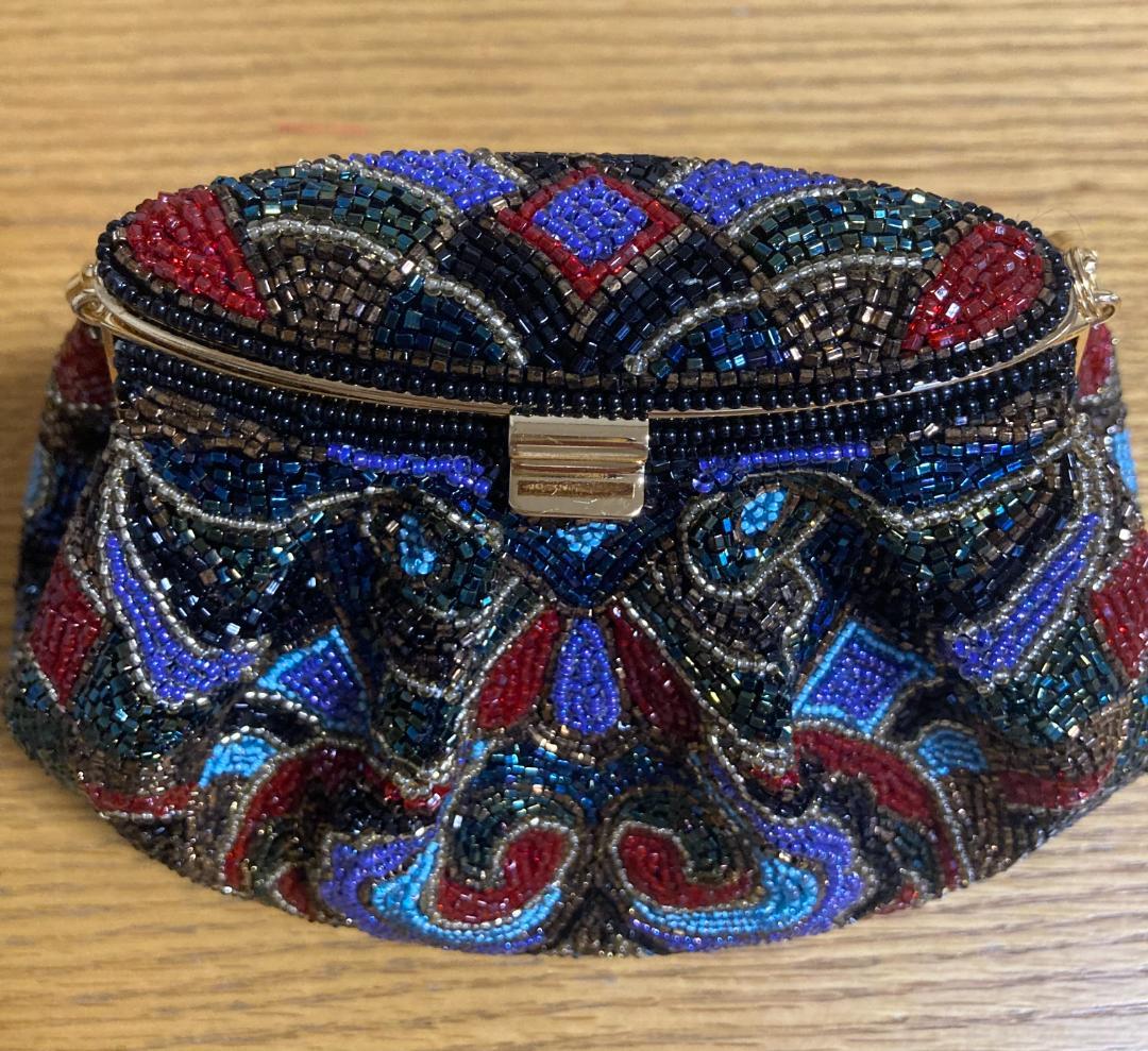 未使用　LUMY ルミーはしもと　ビーズ刺繍　ビーズバッグ　パーティーバッグ