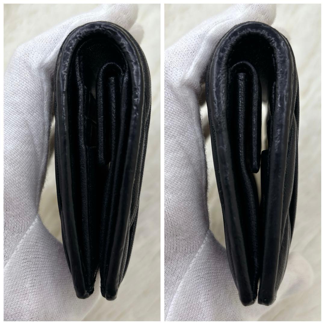 ミュウミュウ♡折り財布 クリスタル ビジュー マテラッセ ブラック