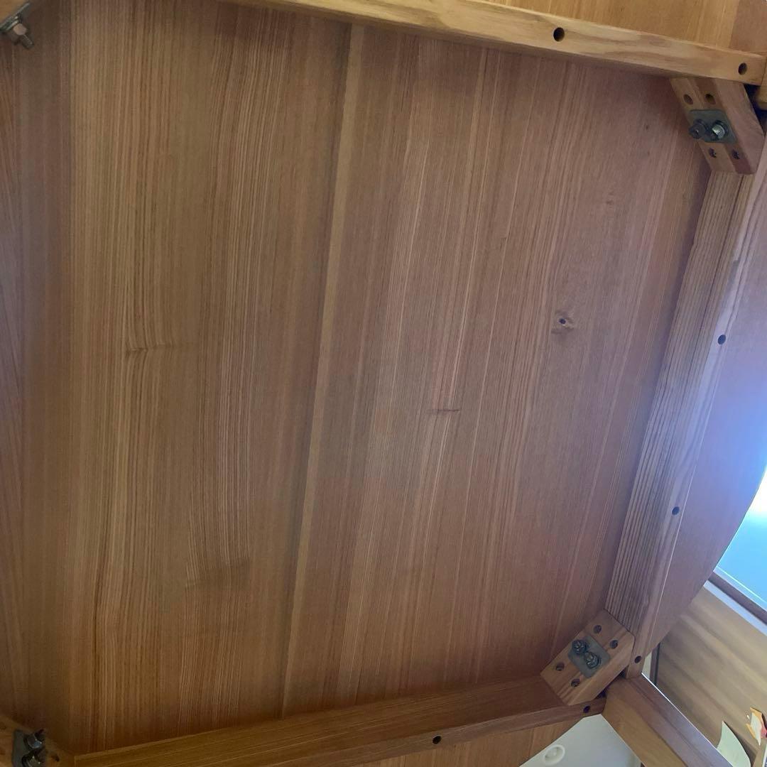 無印良品　円形木製ダイニングテーブル　取り扱い説明書つき