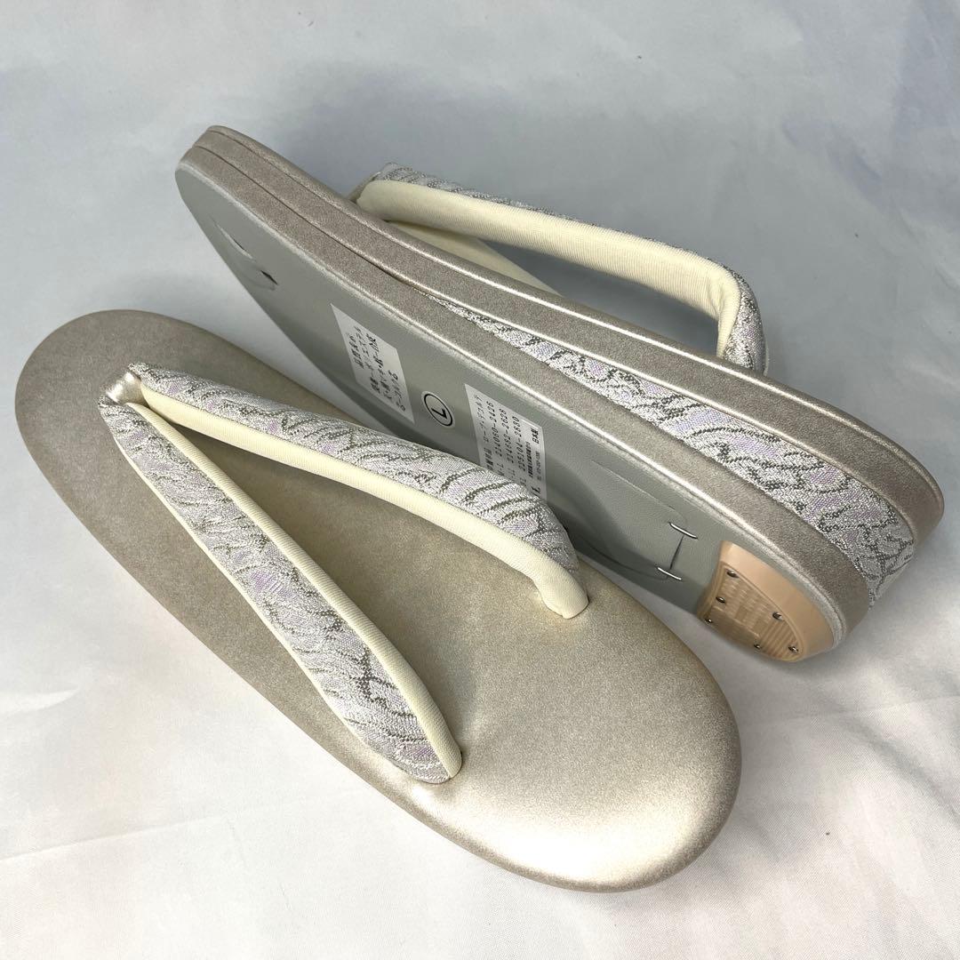 新品　フォーマル系　草履　バッグ　セット　ローヴデコルテ　L シルバー