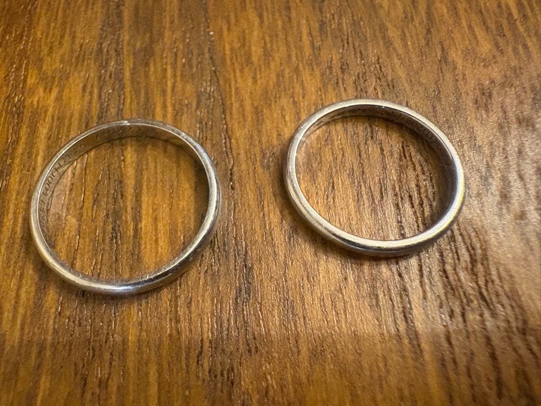 【最終値下げ】Cartier シルバーリング 8号　13号　結婚指輪 証明書付き