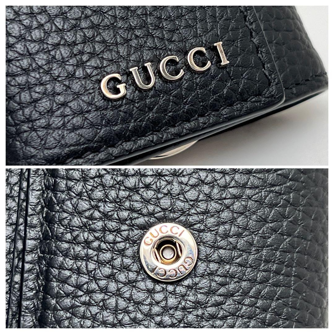 グッチ GUCCI ロゴ キーホルダー キーケース ブラック 鍵 現行品