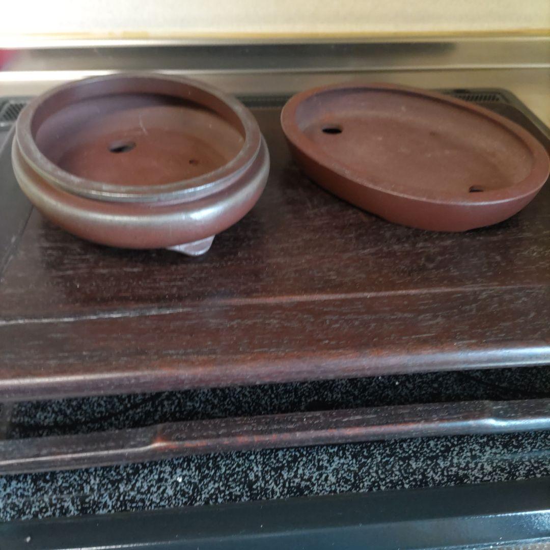 柴勝、山秋の盆栽鉢２点セット、山野草鉢、植木鉢、常滑焼、古鉢、