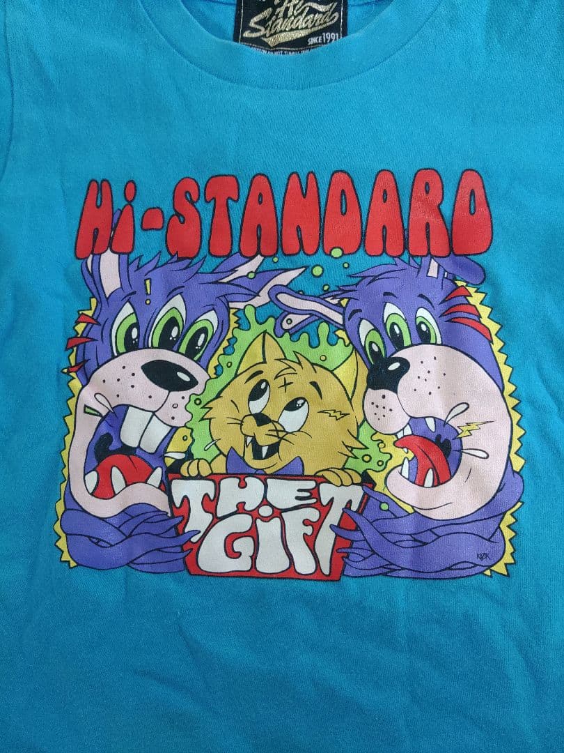 Hi-STANDARD Tシャツ（ホワイト/ブラック）キッズ(イエロー/ブルー)