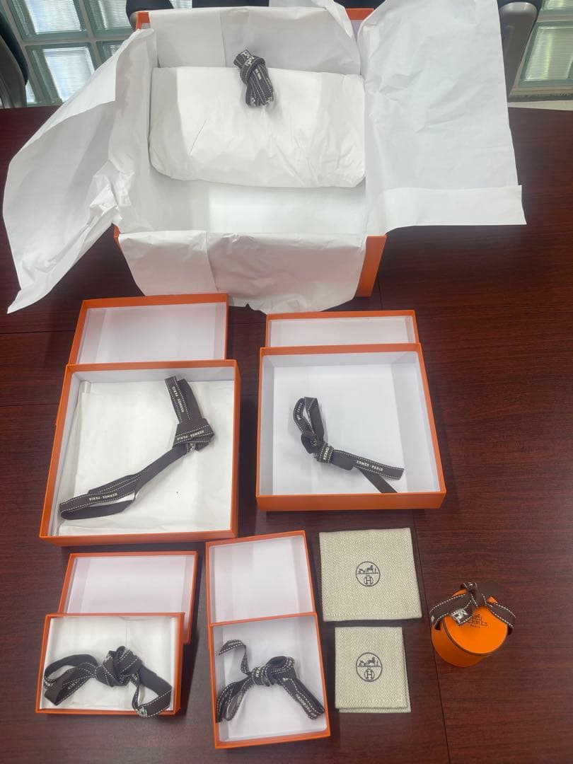 HERMES　エルメス　空箱　ケリー25 他空箱四つ　アクセサリー入り袋二つ