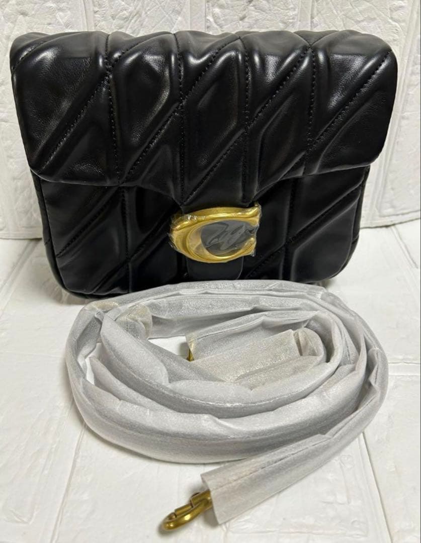 nanamiCW629 ショルダーバッグ・キルティングレディースバッグ　黒