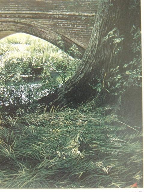 原雅幸、【chiddingstoneの橋】、希少な額装用画集より、新品額装付