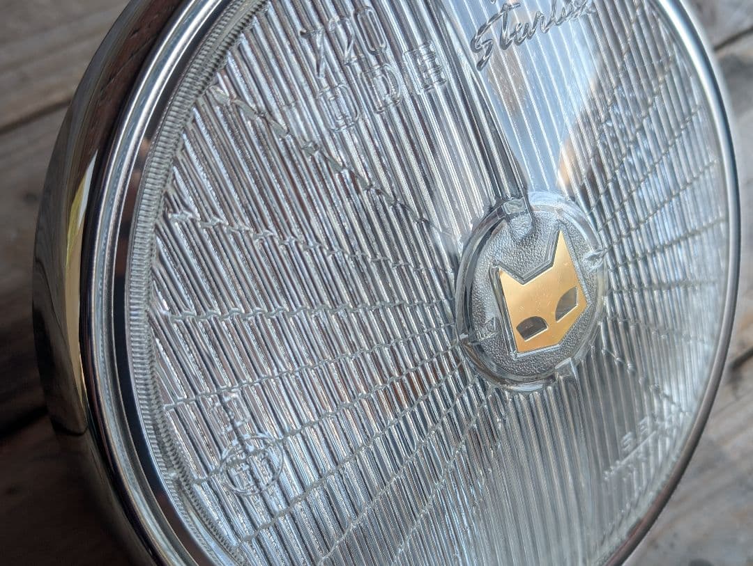 マーシャル 720 ヘッドライト クリアレンズ リム付 金猫 キティカット 旧車