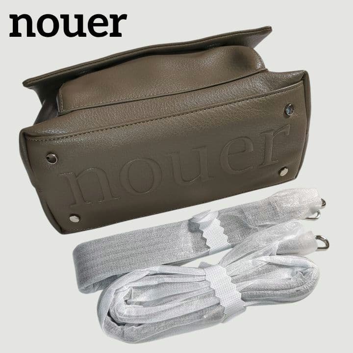 未使用品 nouer ヌエール ボトムエンボスロゴバッグ ショルダーバッグ